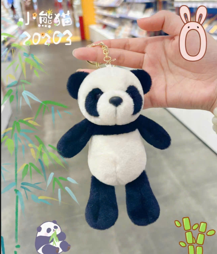 Móc Khoá Gấu Trúc Panda - tặng kèm dây cột tóc dễ thương